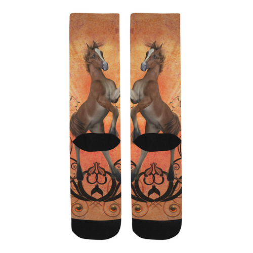 Awesome, cute foal with floral elements Trouser Socks