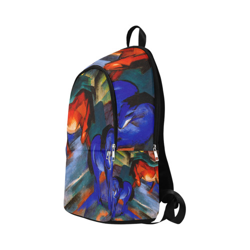 Red and Blue Horse by Franz Marc Fabric Backpack for Adult (Model 1659)