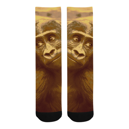 smiling gorilla baby  by JamColors Trouser Socks