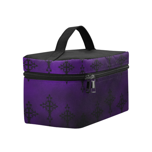 Purple and Black Goth Crosses Lunch Bag/Large (Model 1658)