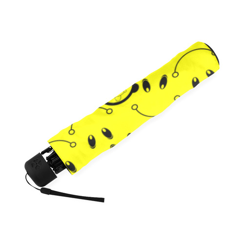 monkey tongue out on yellow Foldable Umbrella (Model U01)