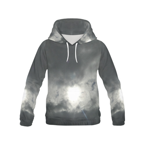 Sun Heart All Over Print Hoodie for Women (USA Size) (Model H13)