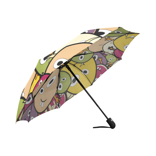 monster colorful doodle Auto-Foldable Umbrella (Model U04)