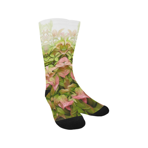 Pot full of colors, floral watercolors, plant Trouser Socks