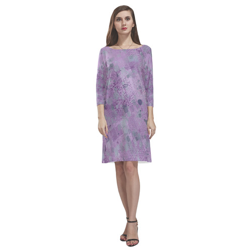 trendy abstract mix A by FeelGood Rhea Loose Round Neck Dress(Model D22)