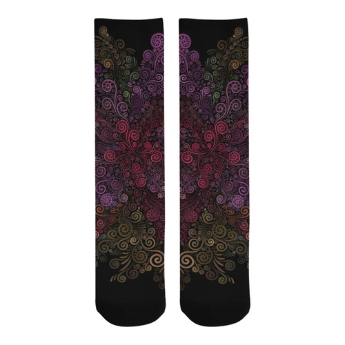 Psychedelic 3D Rose Abstract Trouser Socks