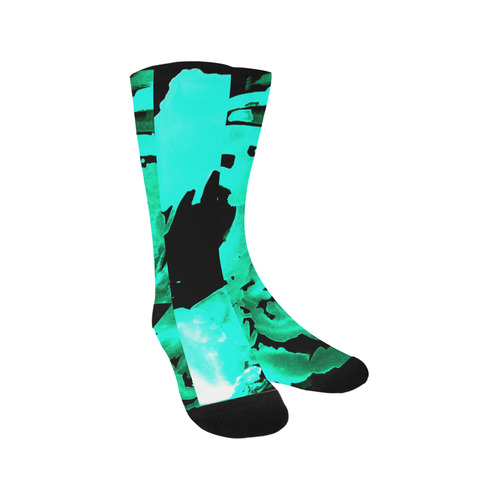 save the water watercolor revised aqua cool Trouser Socks