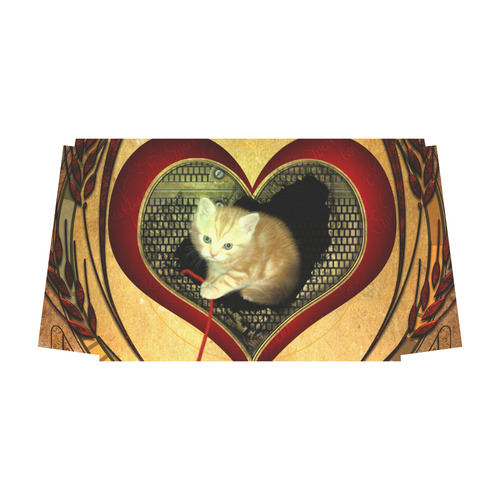 Cute kitten on a heart Classic Travel Bag (Model 1643) Remake