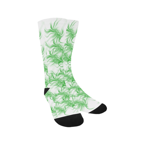 Smoke Green Flames Trouser Socks