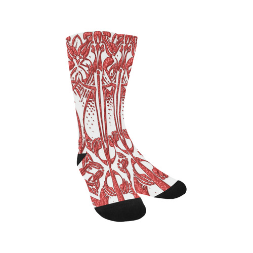 Lace Red Trouser Socks