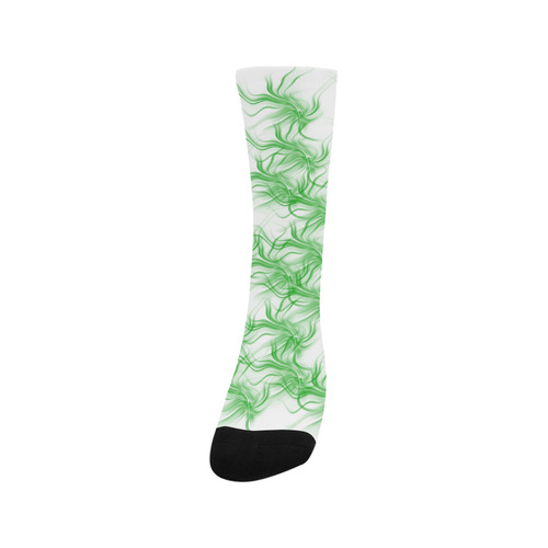 Smoke Green Flames Trouser Socks