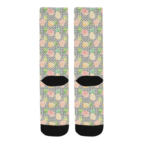 watercolor pineapple Trouser Socks