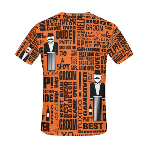 Groom Wedding Shirt Fun Print Shirt by Juleez All Over Print T-Shirt for Men (USA Size) (Model T40)