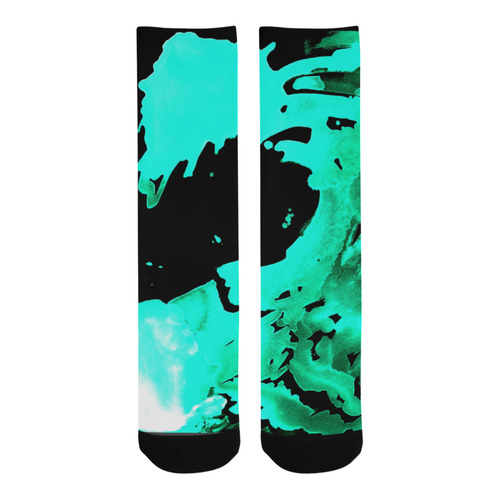 save the water watercolor revised aqua cool Trouser Socks