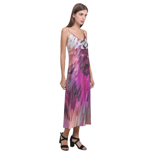 Always by Artdream V-Neck Open Fork Long Dress(Model D18)