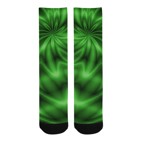 Green Shiny Swirl Trouser Socks