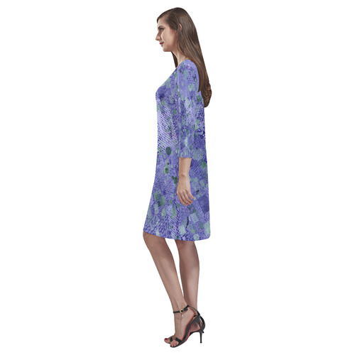 trendy abstract mix B by FeelGood Rhea Loose Round Neck Dress(Model D22)