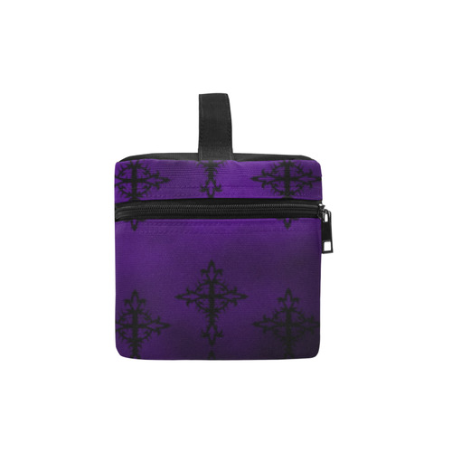 Purple and Black Goth Crosses Lunch Bag/Large (Model 1658)