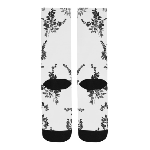 Tiny black flowers Trouser Socks