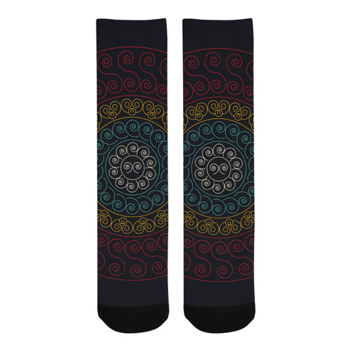 simply circular design mandala Trouser Socks