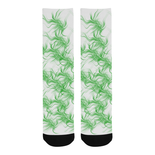 Smoke Green Flames Trouser Socks