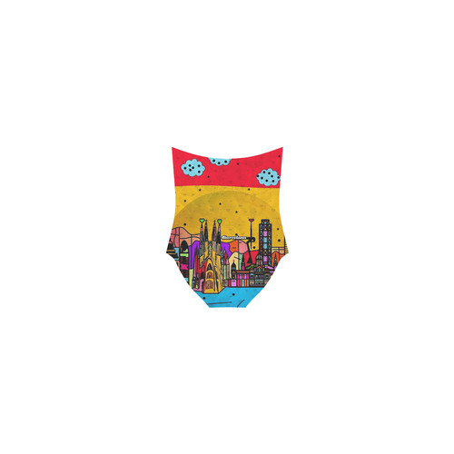 Barcelona Popart by Nico Bielow Strap Swimsuit ( Model S05)