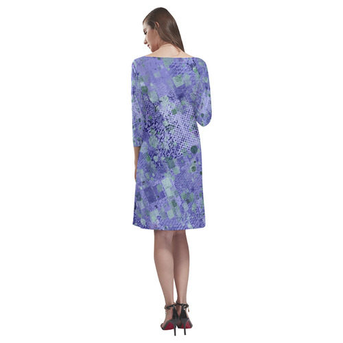 trendy abstract mix B by FeelGood Rhea Loose Round Neck Dress(Model D22)