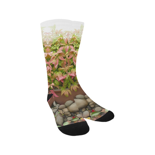 Pot full of colors, floral watercolors, plant Trouser Socks