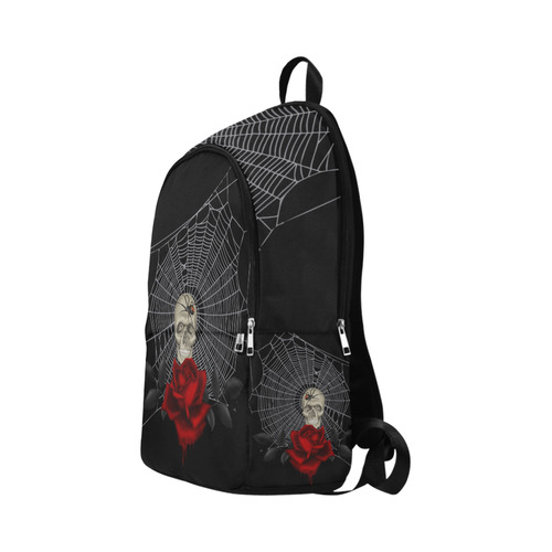Gothic Skull, Spider And Spider Web Fabric Backpack for Adult (Model 1659)