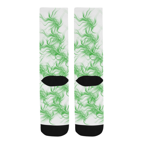 Smoke Green Flames Trouser Socks