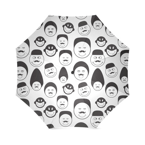 funny emotional faces Foldable Umbrella (Model U01)