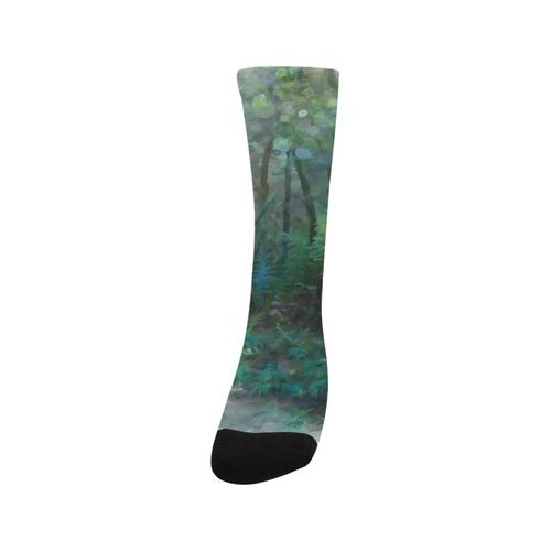 Bush, original watercolor painting, , landscape Trouser Socks