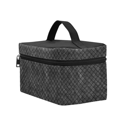 Gray Fishnet Print Gothic Lunch Bag/Large (Model 1658)