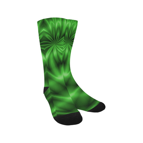 Green Shiny Swirl Trouser Socks