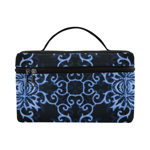 China Blue Damask Chrysanthemums Lunch Bag/Large (Model 1658)