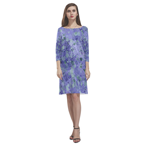 trendy abstract mix B by FeelGood Rhea Loose Round Neck Dress(Model D22)