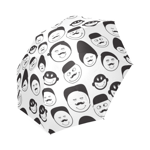 funny emotional faces Foldable Umbrella (Model U01)