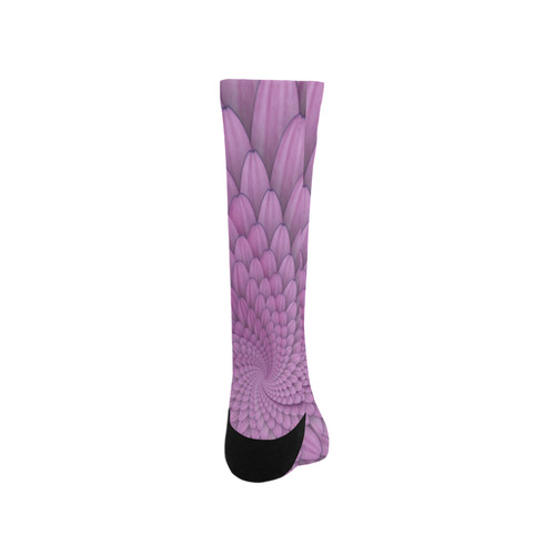 pink flower spiral droste escher Trouser Socks