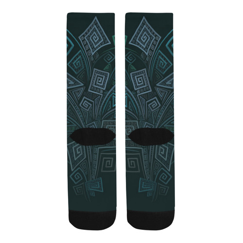 3D Psychedelic Abstract Square Spirals Explosion Trouser Socks