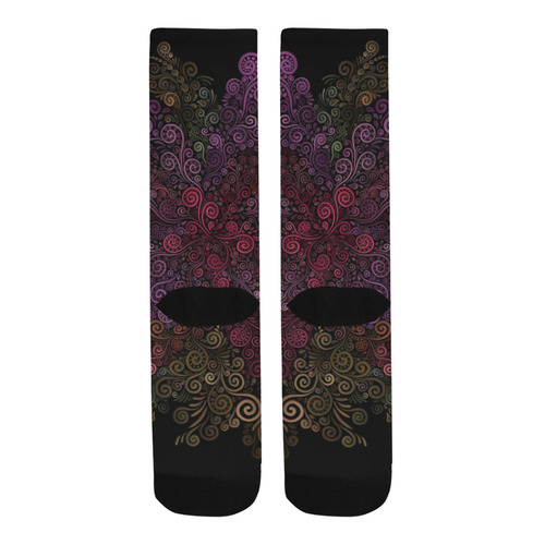 Psychedelic 3D Rose Abstract Trouser Socks