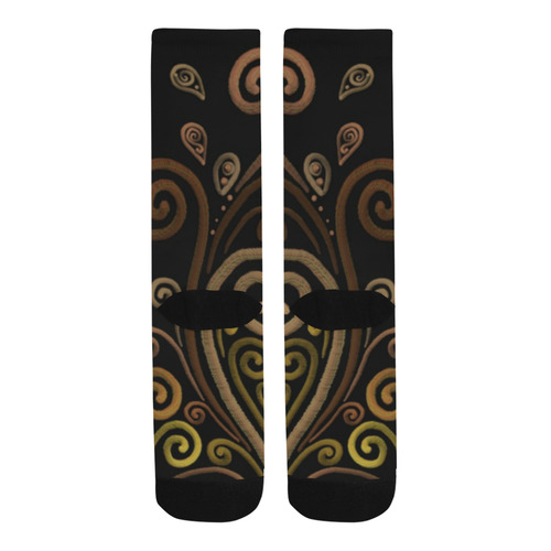 3D Orange spirals Trouser Socks