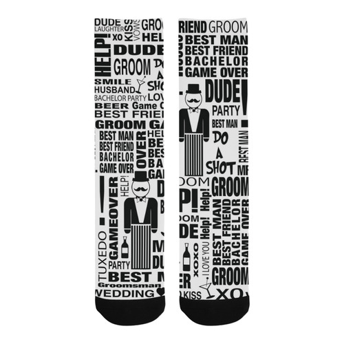 Groom Socks Wedding Socks by Juleez Trouser Socks