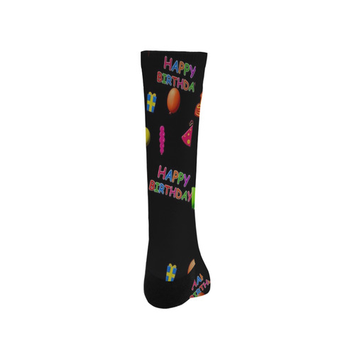 happy birthday, black Trouser Socks