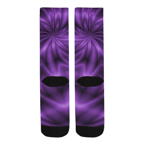 Lilac Shiny Swirl Trouser Socks