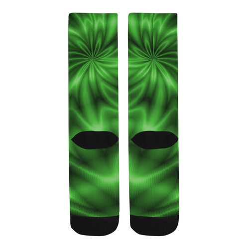 Green Shiny Swirl Trouser Socks