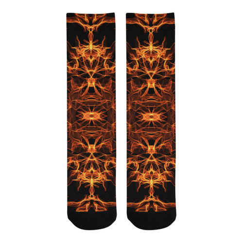 Orange SILK Arts Fractal Trouser Socks