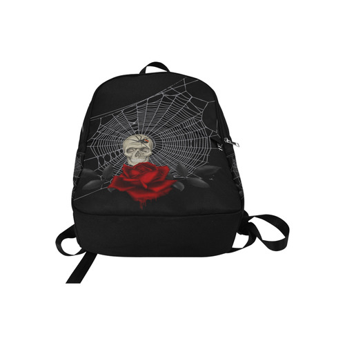 Gothic Skull, Spider And Spider Web Fabric Backpack for Adult (Model 1659)