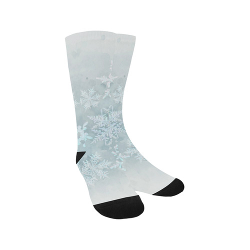 Snowflakes White and blue, Christmas Trouser Socks