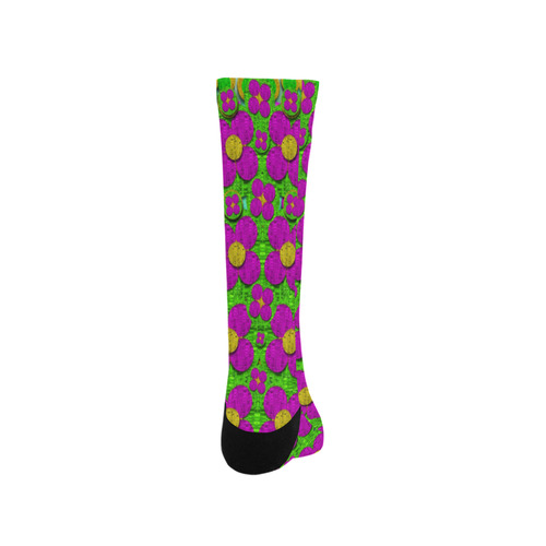 Bohemian big flower of the power Trouser Socks