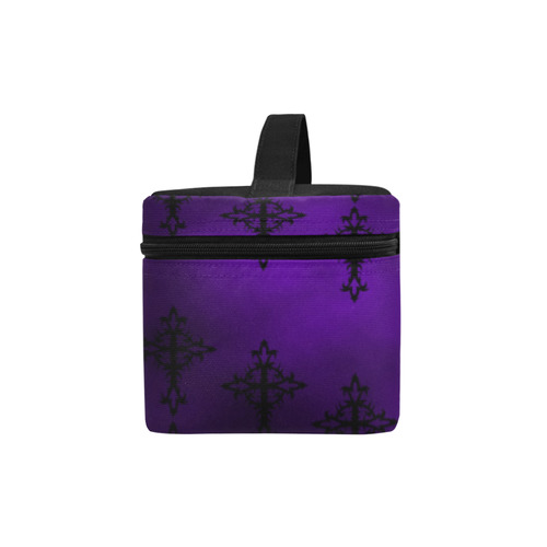 Purple and Black Goth Crosses Lunch Bag/Large (Model 1658)